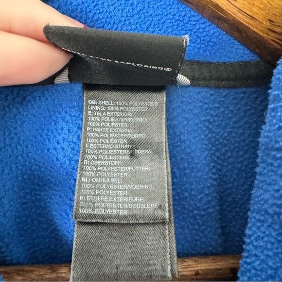 The North Face 1/4 Zip Lightweight Blue Fleece Pull Over Jacket Men’s Size Large - Picture 6 of 11